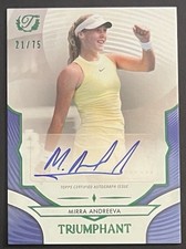 2024 TOPPS TRIUMPHANT MIRRA ANDREEVA BLUE AUTOGRAPH AUTO #48-A @ 21/75 @