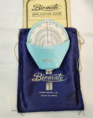 Vintage Biomate Biorhythm Calculator & Carrying Bag 1970 s Made In Japan