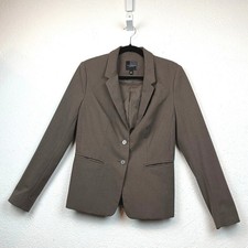 The Limited Brown Blazer Size 8 Polyester Blend Stretch Professional Career Chic