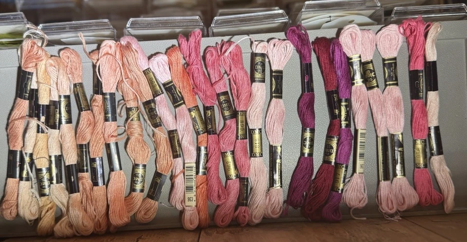 MEGA Lot DMC Embroidery Thread Floss Skeins Organizer Needles Hoop Bobbins LOOK - Image 4 of 4