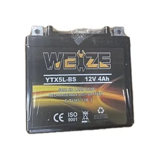 Weize YTX5L-BS High Performance - Maintenance Free - Sealed AGM Motorcycle CT...