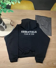 Fear Of God Essential Fleece Hoodie | FW24 Black & White