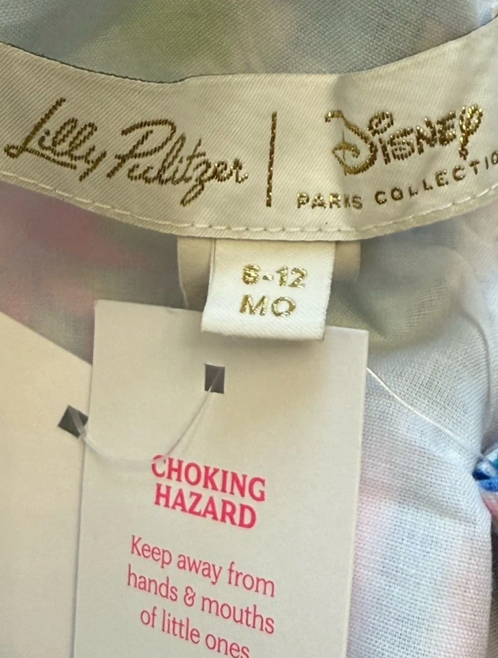 Детское платье Lilly Pulitzer Lilly Loves Cinderella 6–12 М Disney Lilly Infant НОВОЕ! - Изображение 4 из 4