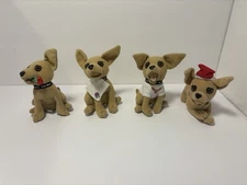 Taco Bell Applause Talking Dog Lot of 4 - Tested and Working - Video! Chihuahua