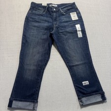 Signature Levi Strauss Capri Women Sz 10W30 Blue New With Tags