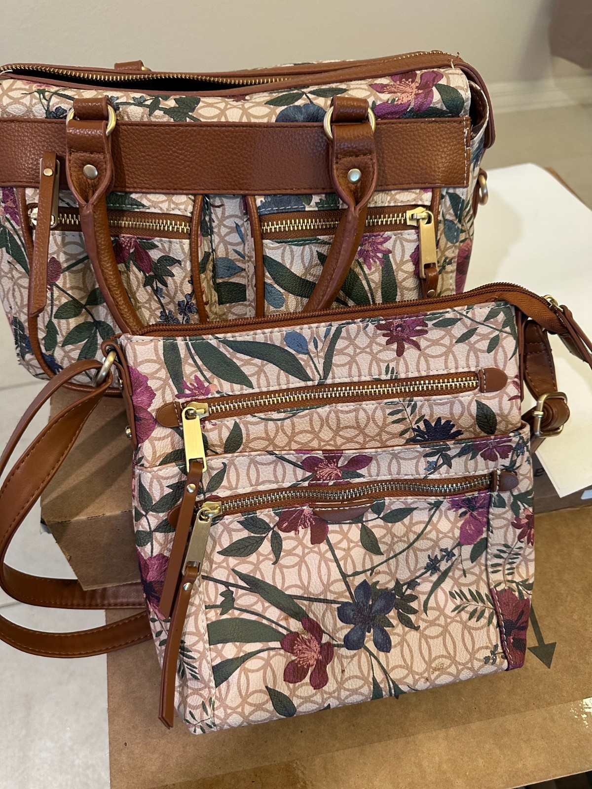 Multi color Flowered Purse set - image 1