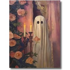 Pink Ghost Diamond Art Kits for Adults,Halloween Diamond Painting Kits 5D D...