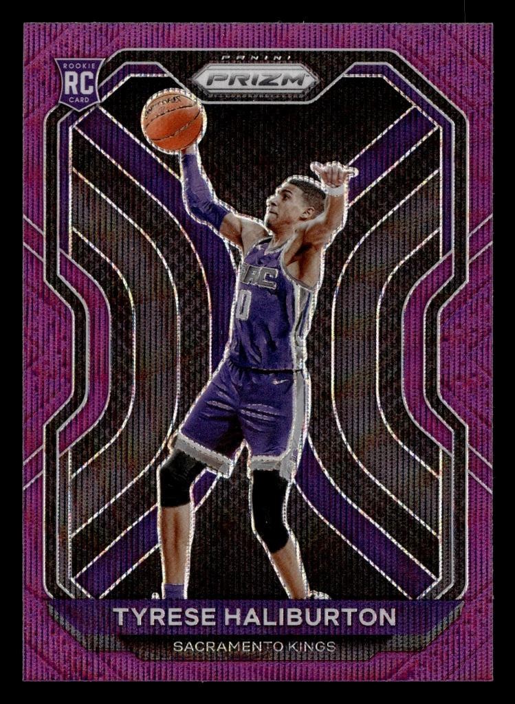 2020-21 Panini Prizm Prizms Purple Wave #262 Tyrese Haliburton RC ROOKIE Kings