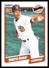 Roberto Alomar 1990 Fleer #149 Padres MLB READ FREE SHIPPING AutographDen