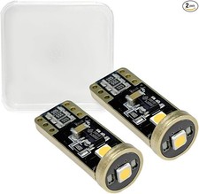 2PCS 194 LED Bulbs, Canbus Error Free T10 W5W 2825 168 Car Interi Color: White
