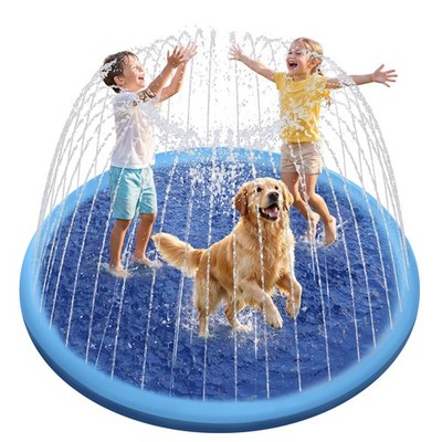 NonSlip Splash Pad for Kids and Dog, 67'' Splash Pad Thicken 0.58mm for Kids ...