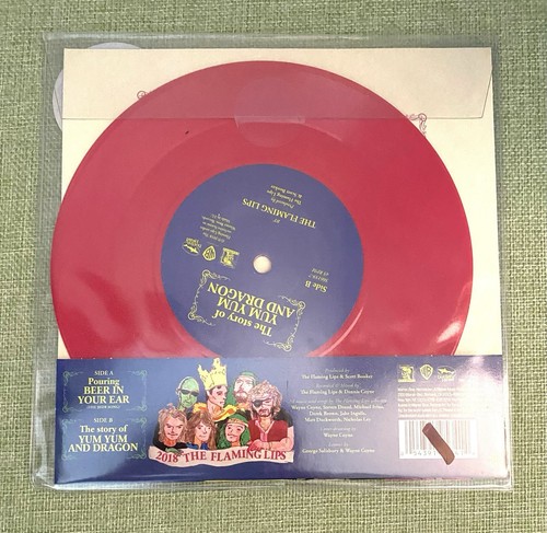 The Flaming Lips **RSD 7" PINK VINYL** The Story of Yum Yum and Dragon - Picture 2 of 2