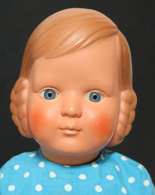 Alte Cellba Affenschaukel Puppe Gretchen Cellbapuppe Mädchen Doll 36cm Schnecken