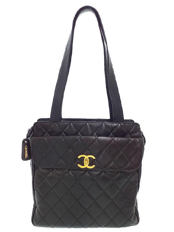Chanel Matelasse Tote Bag in Black Caviar Leather T314