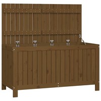 Gartentruhe Kissenbox Kissentruhe Auflagenbox Holztruhe Honigbraun 121X55X64 Cm
