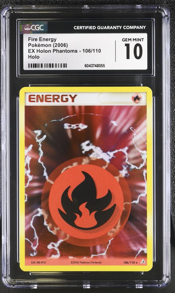 CGC 10 GEM MINT Fire Energy 2006 EX Holon Phantoms 106/110