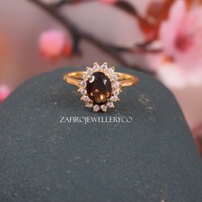 Natural Smoky Quartz Ring, 925 Sterling Silver, Stunning Ring