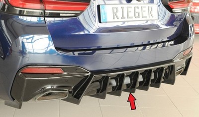 Rieger Heckeinsatz Diffusor passend für BMW 5er G30 G31 LCI 00088470 ohne AHK