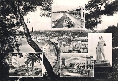 Nice Alpes Maritimes Strand Promenade Panorama Monument 