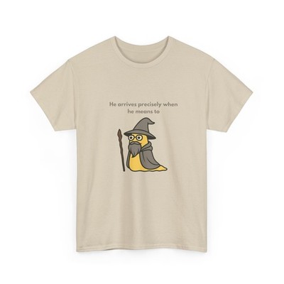 Banana Slug Gandalf 'arrives precisely when he means to' T-Shirt - LOTR Fan Art