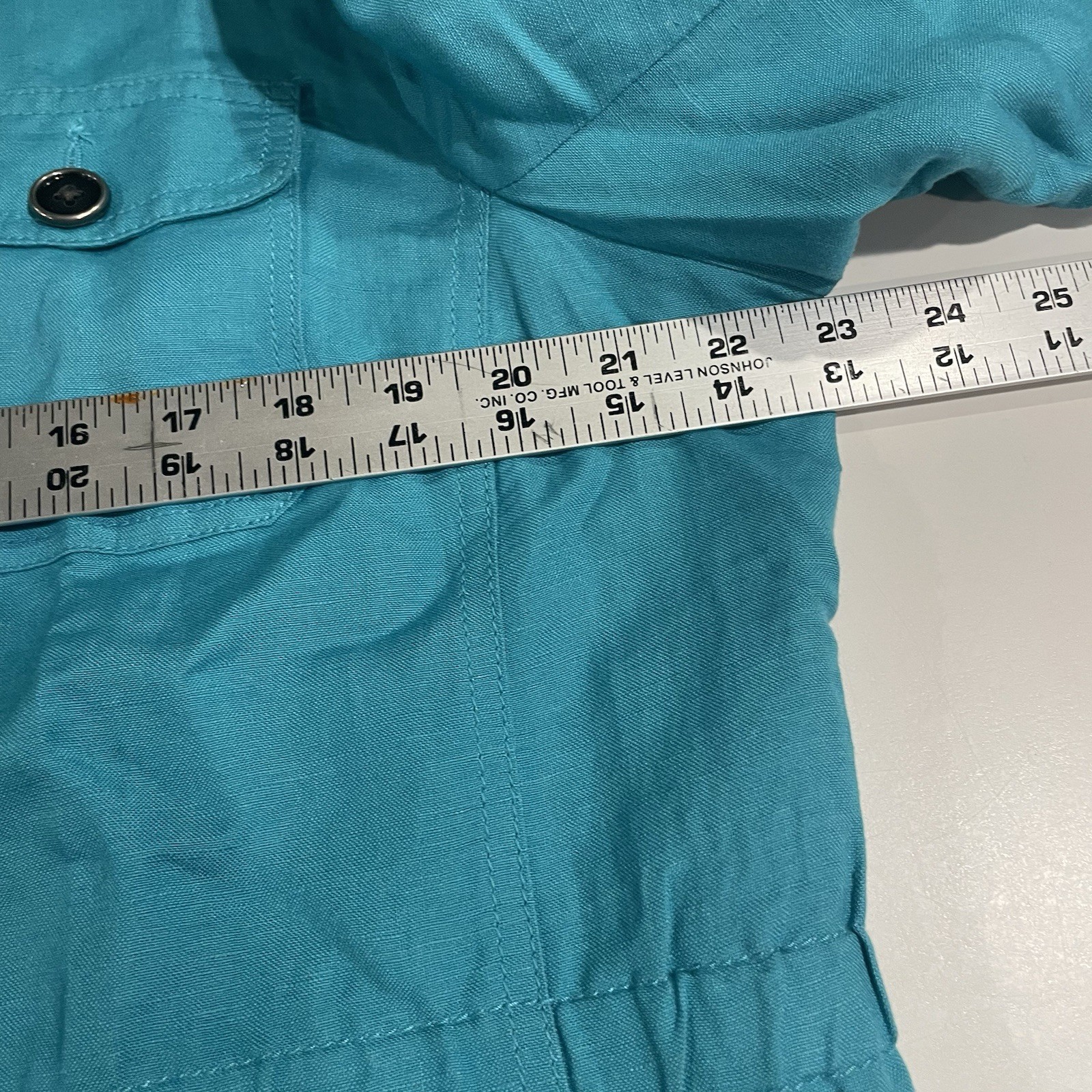 Relativity Utility Linen Blend Jacket WomenTeal B… - image 4