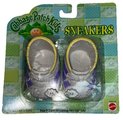Vintage 1998 Cabbage Patch Kids Purple/White Sneakers Mattel New Sealed