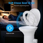 Yescom 20" RV Toilet Gravity Flush Elongated with Bidet Spray Trailer Caravan — photo 8