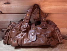 Borsa a tracolla CHLOE Silverado in pelle marrone oro usata Made in Italy