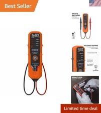 Professional Klein Voltage Tester with Built-In Lead Holders Auto Off Feature