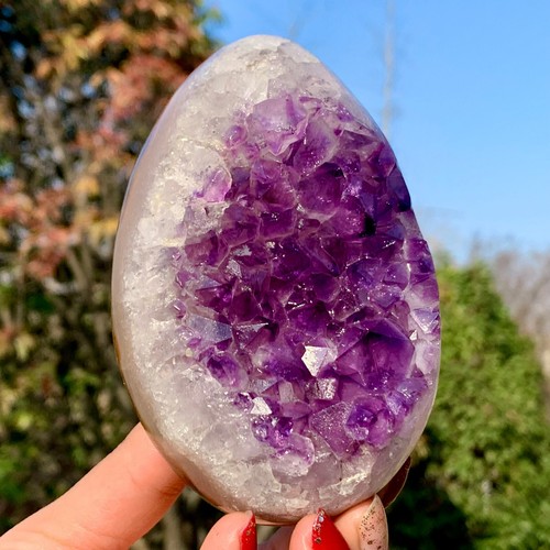 1.14LB Natural Amethyst geode quartz cluster crystal specimen Healing - Picture 17 of 24