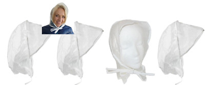 Lot 4 Waterproof Rain Bonnet Hat Full Cut Visor Clear Men Women Hairstyle Cover