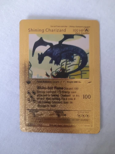 Shining Charizard 1st Edition Gold Pokemon Card 107/105 MINT