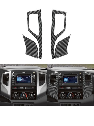 For Toyota Tacoma 2012-2015 4Pcs Center Vent TYP A Trim Cover 2WD Carbon Fiber - Picture 2 of 12