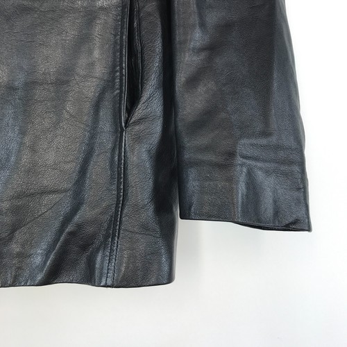 VTG Men's Gianni Versace Versus Leather Black Jacket Coat Blazer Italy 34/48 - Picture 14 of 21
