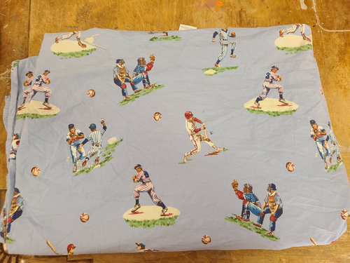 Pottery Barn Kids "Baseball" Full Flat Sheet