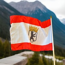 12 Stück Fahne 45 x 30cm mit Stock, Berlin