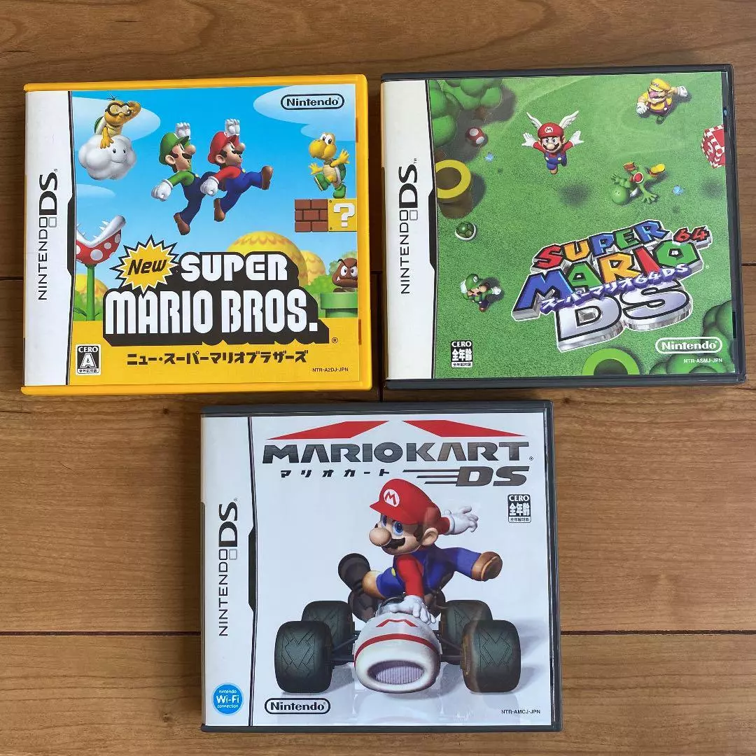 Lot 3 New Super Mario Bros & 64 & Kart set Nintendo DS From Japan NDS  Tested