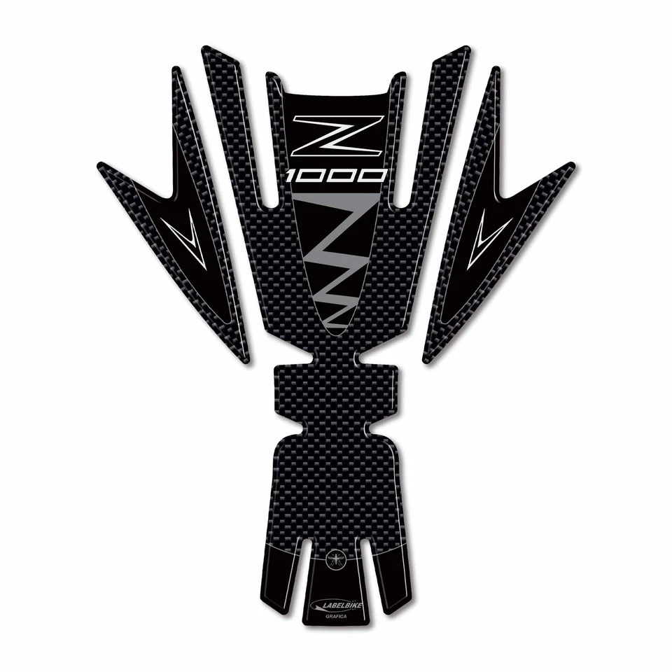Paraserbatoire Moto Adhésif Résiné 3D Compatible Avec KAWASAKI Z1000 2010-2020 - Photo 2/3