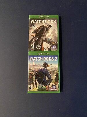 Watch Dogs 1 & 2 Lot Of 2 (Microsoft Xbox One, 2014) Tested Working Clean Discs