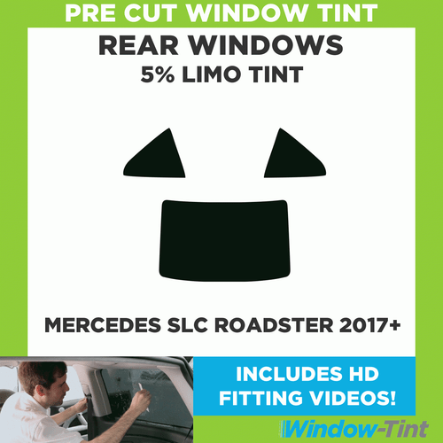 Pre Cut Window Tint for Mercedes SLC Roadster 2017+ 5% Limo Black Rear Car Film - Picture 1 of 6