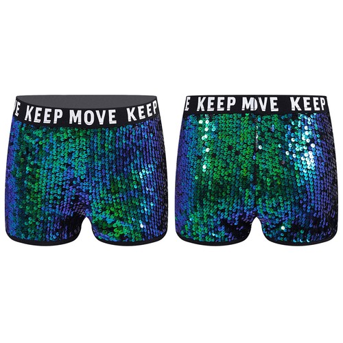 Kids Girls Pants Sequin Bottoms Training Shorts Performance Costume Letters - Picture 5 of 44