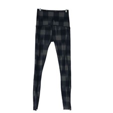 VARLEY - WOMEN'S SMALL -NAVY PLAID PRINTED LEGGINGS PANTS