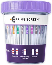 Prime Screen Multi-Drug Urine Test Cup 16 Panel Kit (Amp,Bar,Bup,Bzo,Coc,Mamp,Md