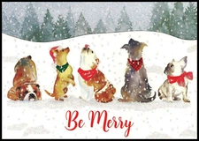 Greeting Card - Dog Puppy - Christmas 0737