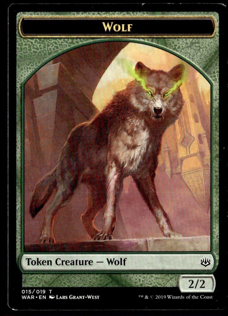 2019 War of the Spark Wolf Token Common #15 MTG