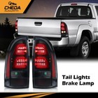2x Fit For 2005-2015 Toyota Tacoma LED Tube Tail Lights Lamps Pair Black/Smoked