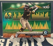 2024 Bowman Scouts Top 100 Green Refractor /99 Samuel Zavala #BTP-63 Padres