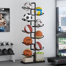 Sport Basketball Rack 9-Ball Storage Soccer Organizer Display Stand Holder AU