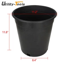 10pack 2gallon Premium Black Plastic Nursery Plant Container Garden Planter Pot
