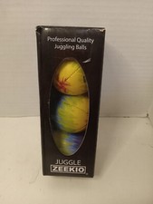 Juggle Zeekio Tie Dye Professional Quality Juggling Balls Set of 3 Rainbow Burst